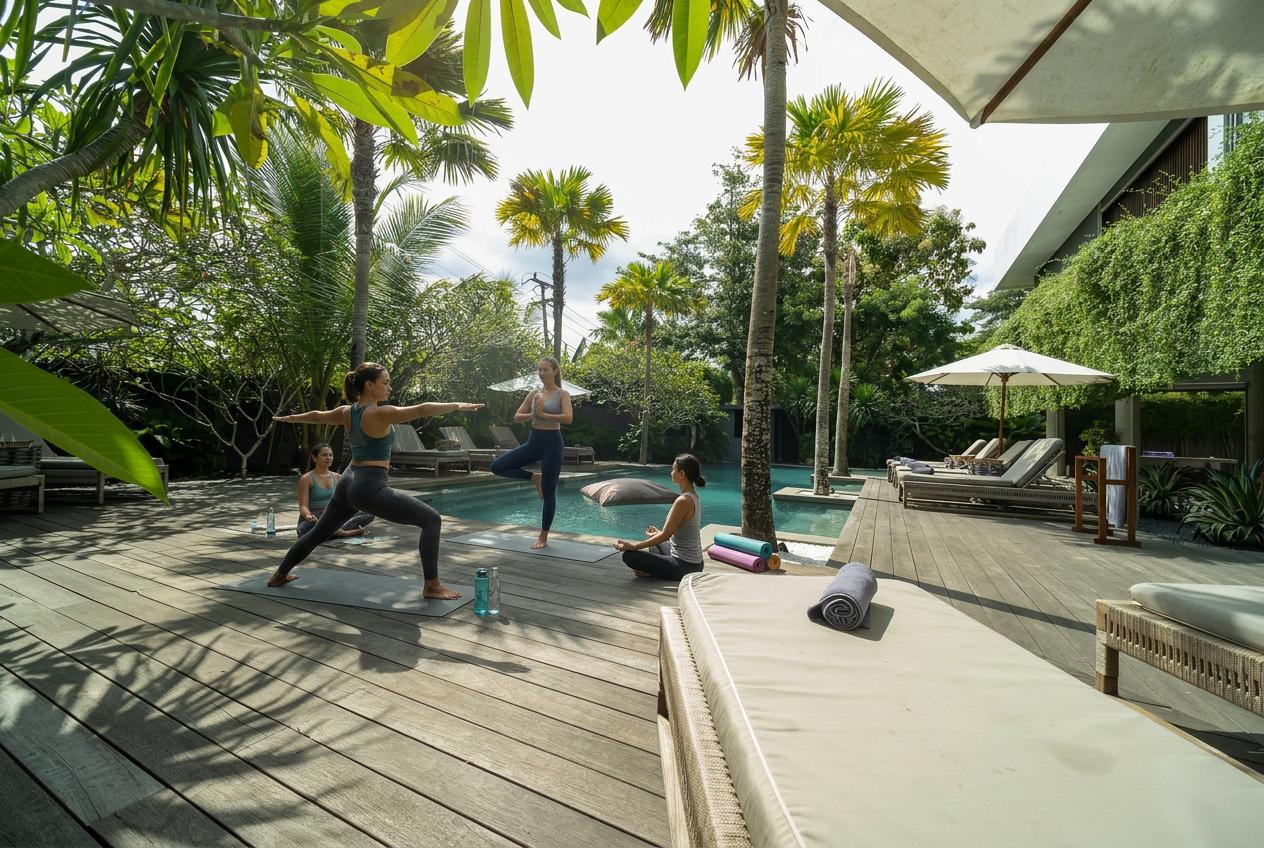 Yoga and wellness setup at Address Bali Villa